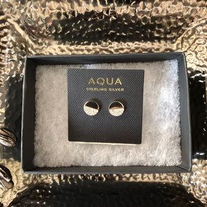 Sterling Silver Circle Pavé Stud Earrings